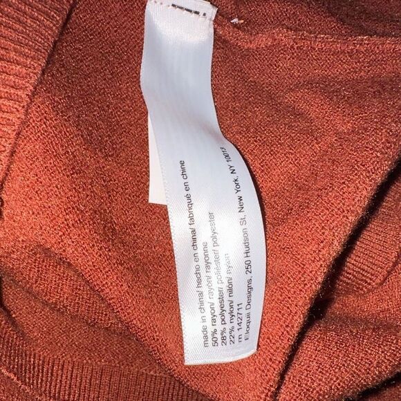 Eloquii Elements rust drape cowl neck 26/28 flowy top - Picture 4 of 4